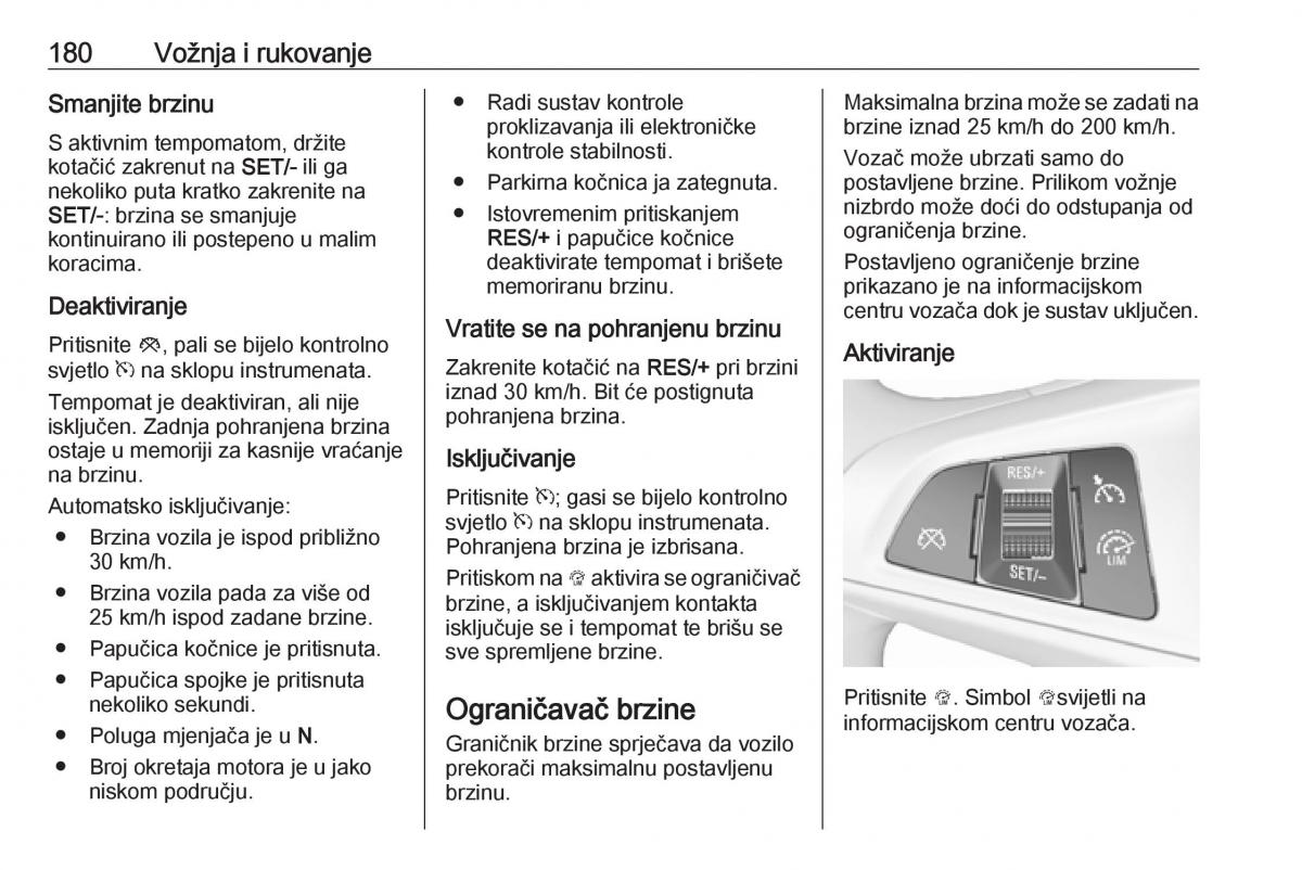 Opel Zafira C FL vlasnicko uputstvo / page 182