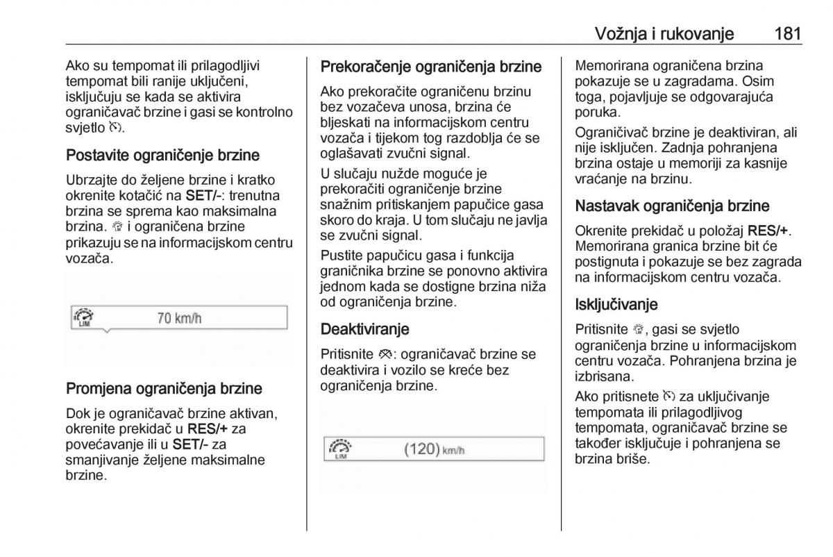 Opel Zafira C FL vlasnicko uputstvo / page 183