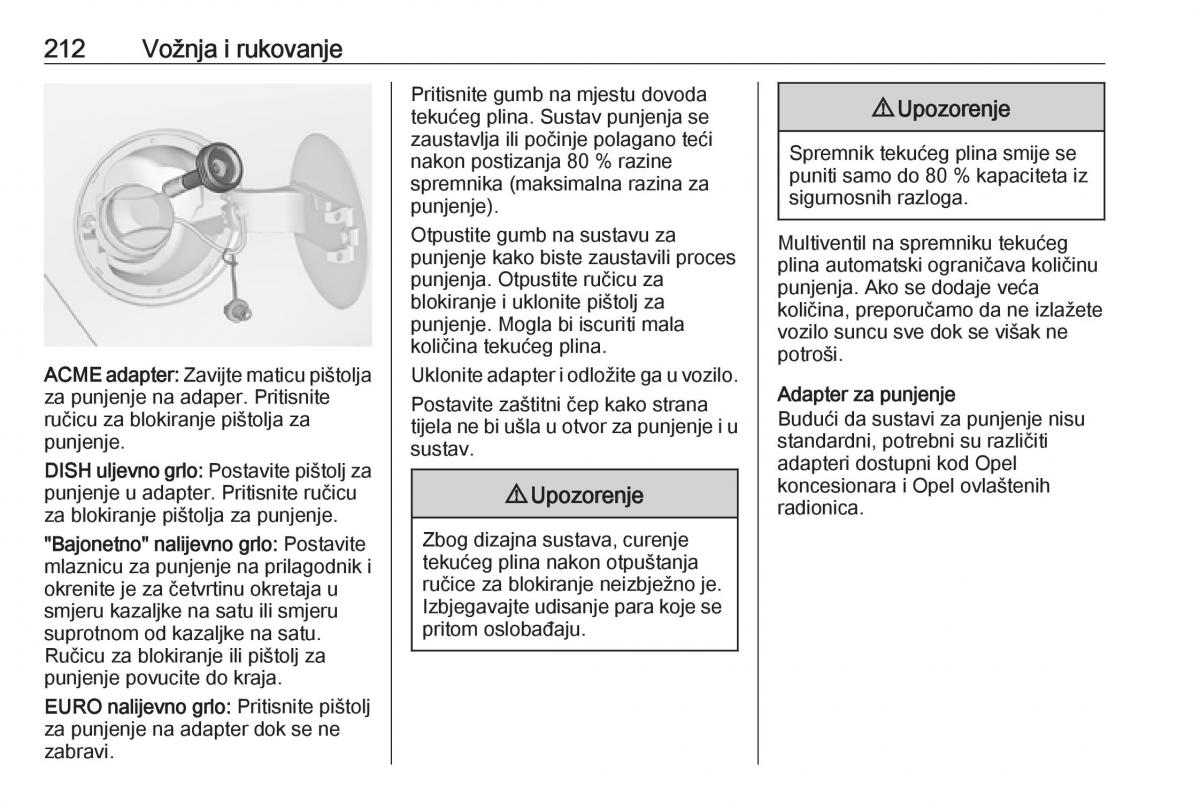 Opel Zafira C FL vlasnicko uputstvo / page 214