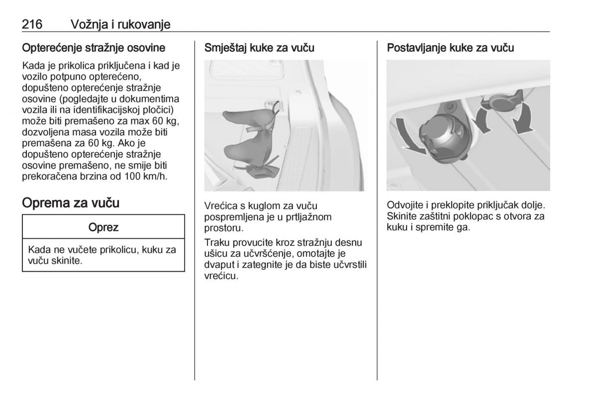 Opel Zafira C FL vlasnicko uputstvo / page 218