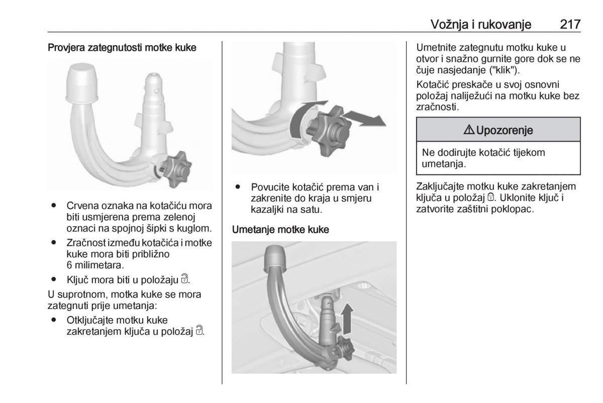 Opel Zafira C FL vlasnicko uputstvo / page 219