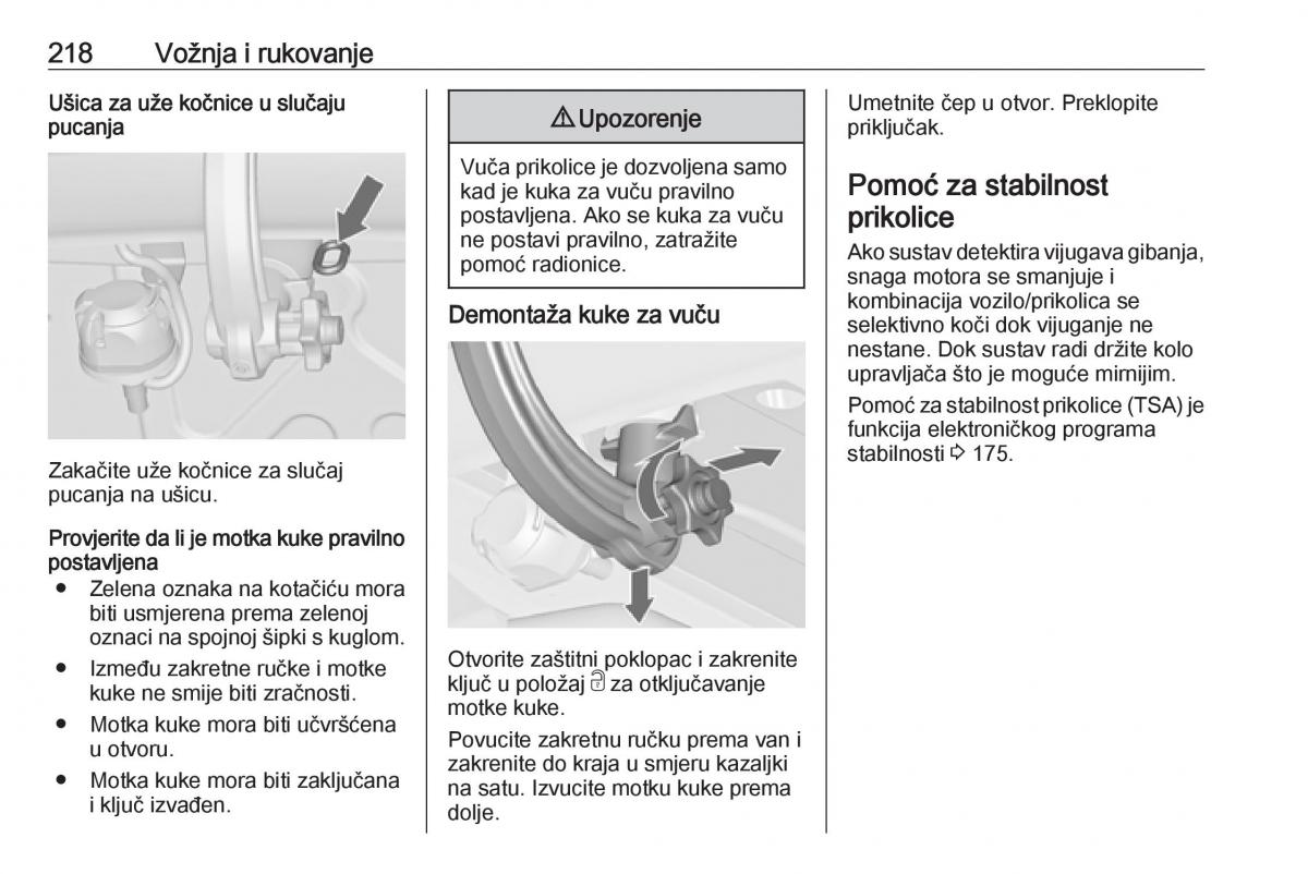 Opel Zafira C FL vlasnicko uputstvo / page 220