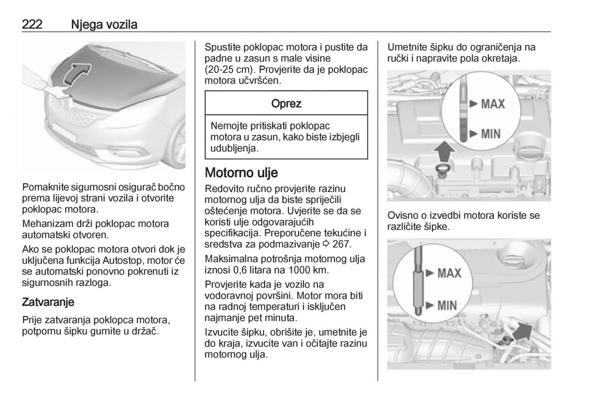 Opel Zafira C FL vlasnicko uputstvo / page 224