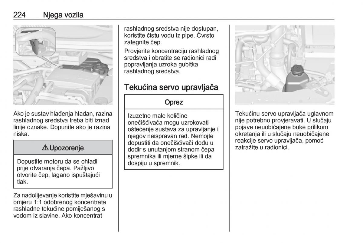 Opel Zafira C FL vlasnicko uputstvo / page 226