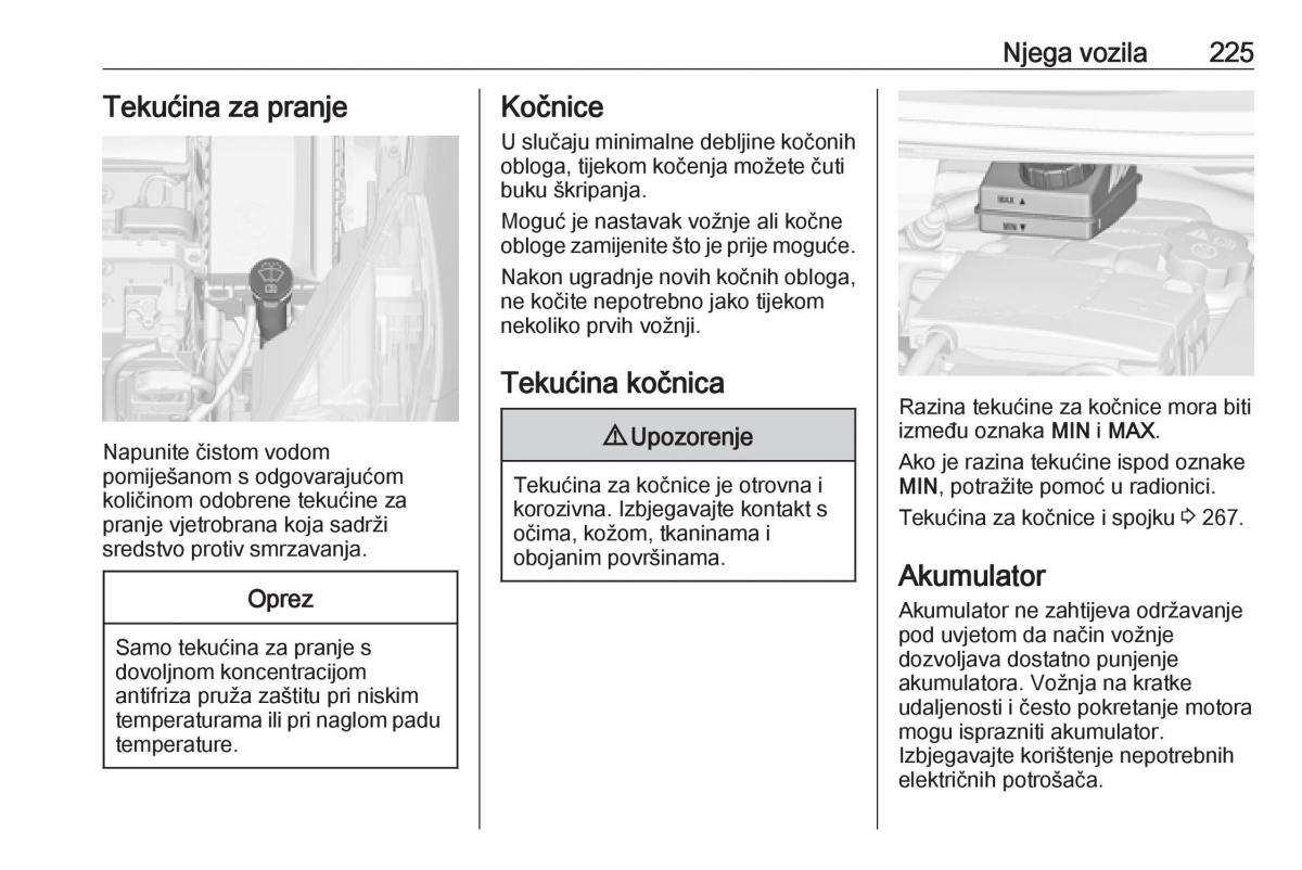 Opel Zafira C FL vlasnicko uputstvo / page 227