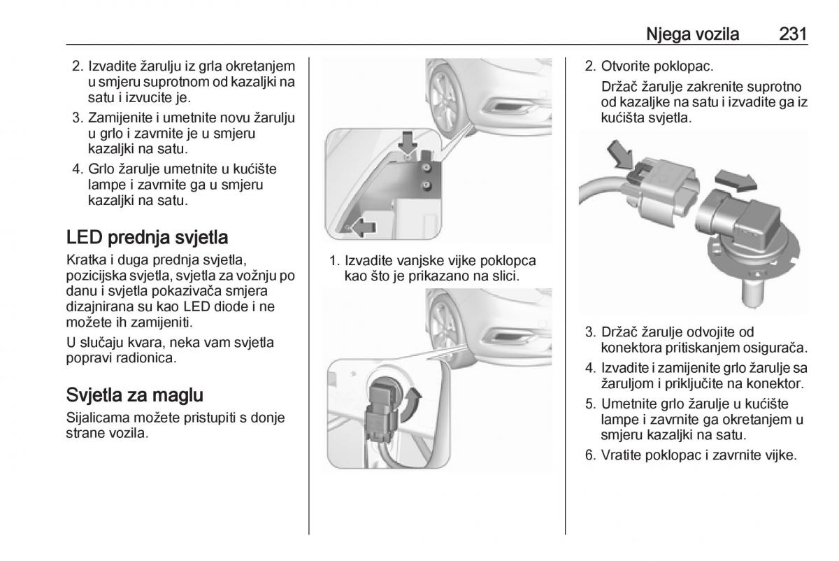 Opel Zafira C FL vlasnicko uputstvo / page 233