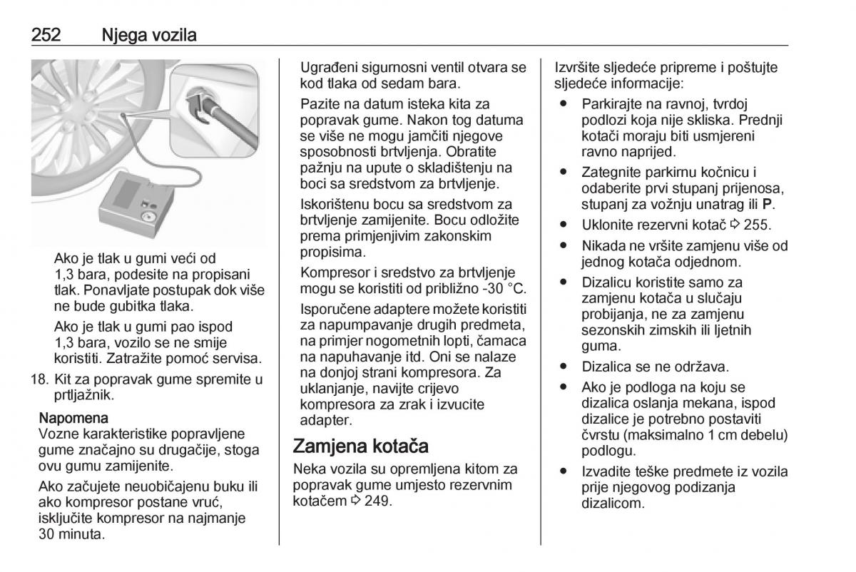 Opel Zafira C FL vlasnicko uputstvo / page 254