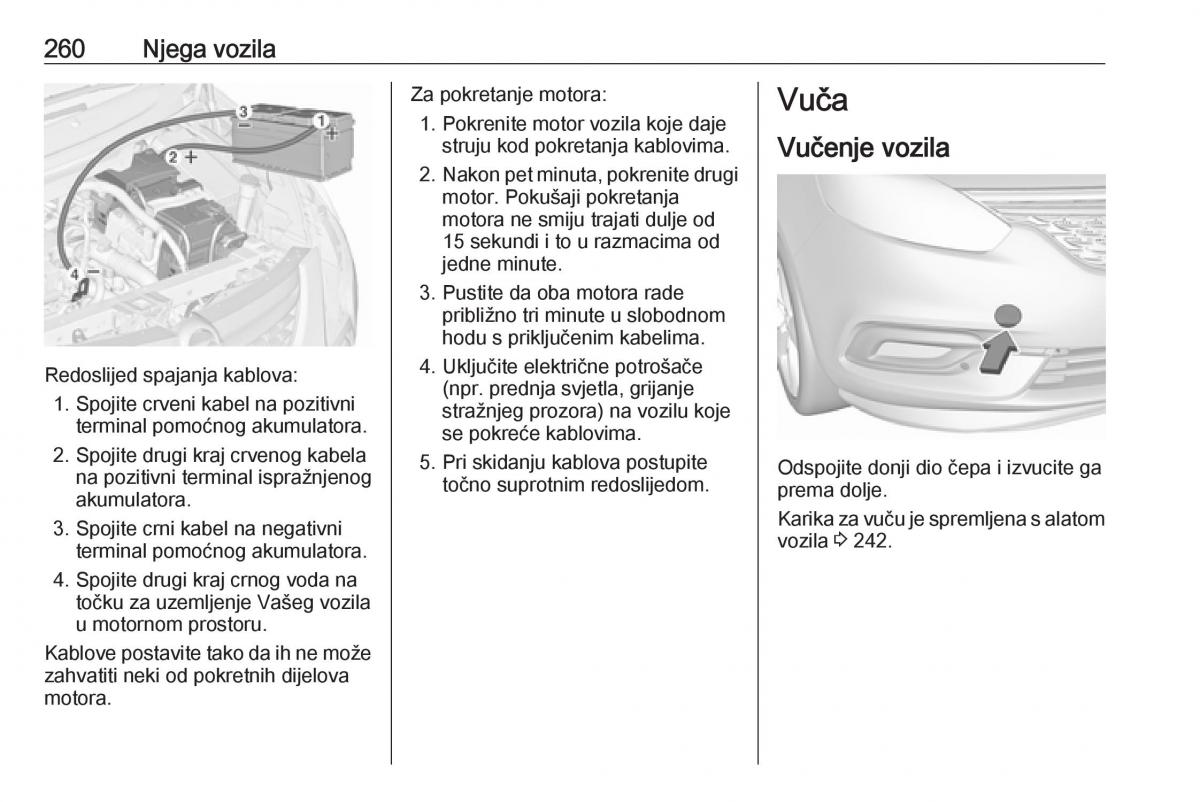 Opel Zafira C FL vlasnicko uputstvo / page 262