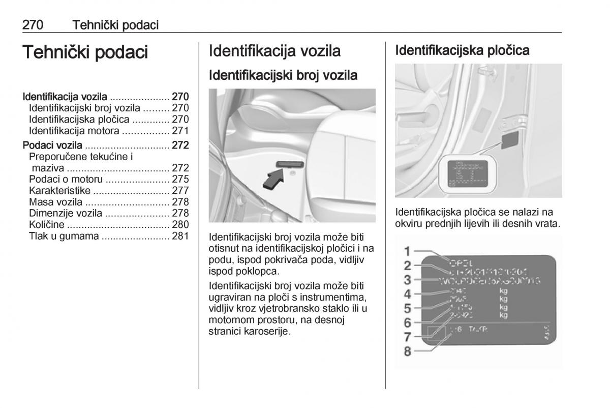 Opel Zafira C FL vlasnicko uputstvo / page 272