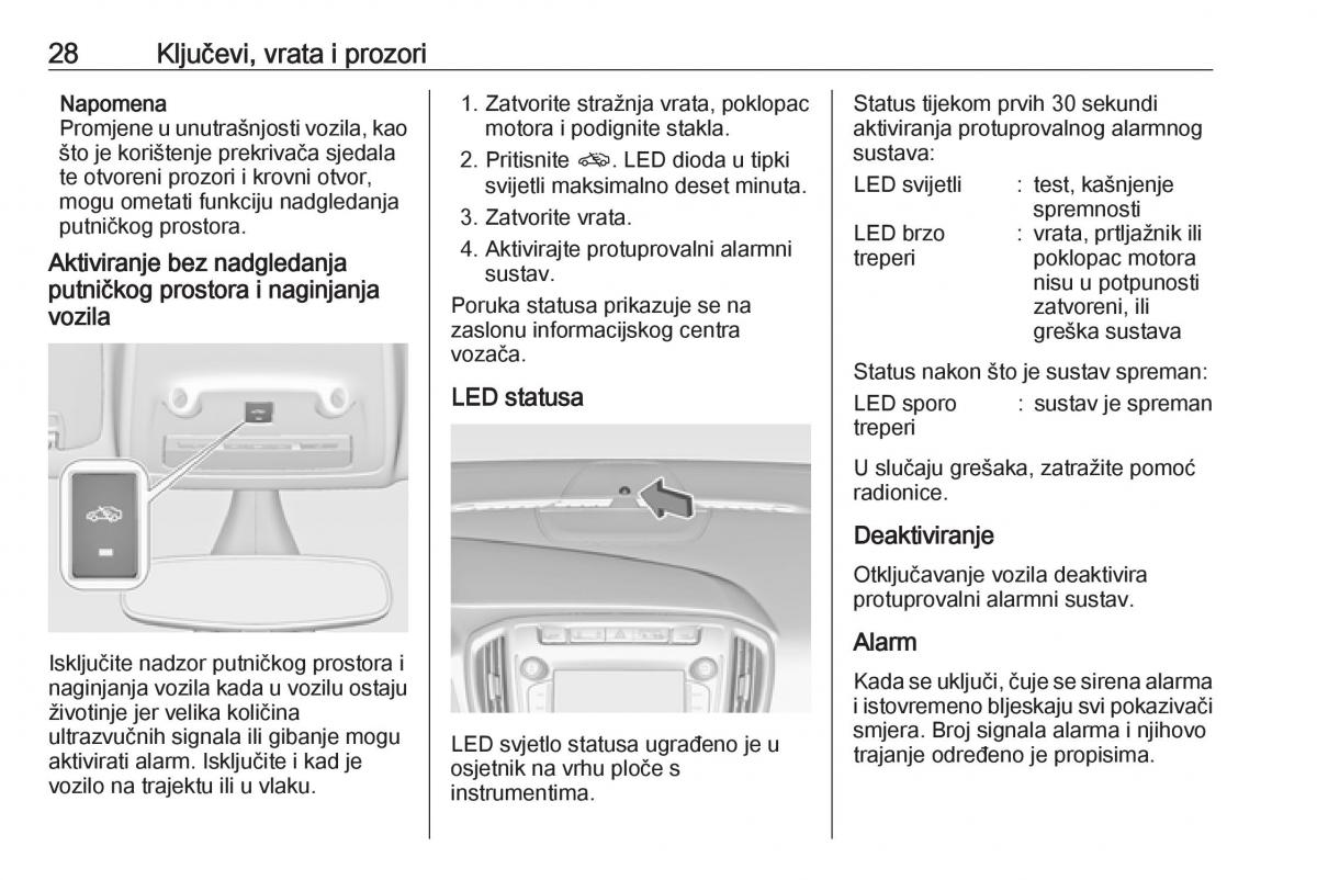 Opel Zafira C FL vlasnicko uputstvo / page 30