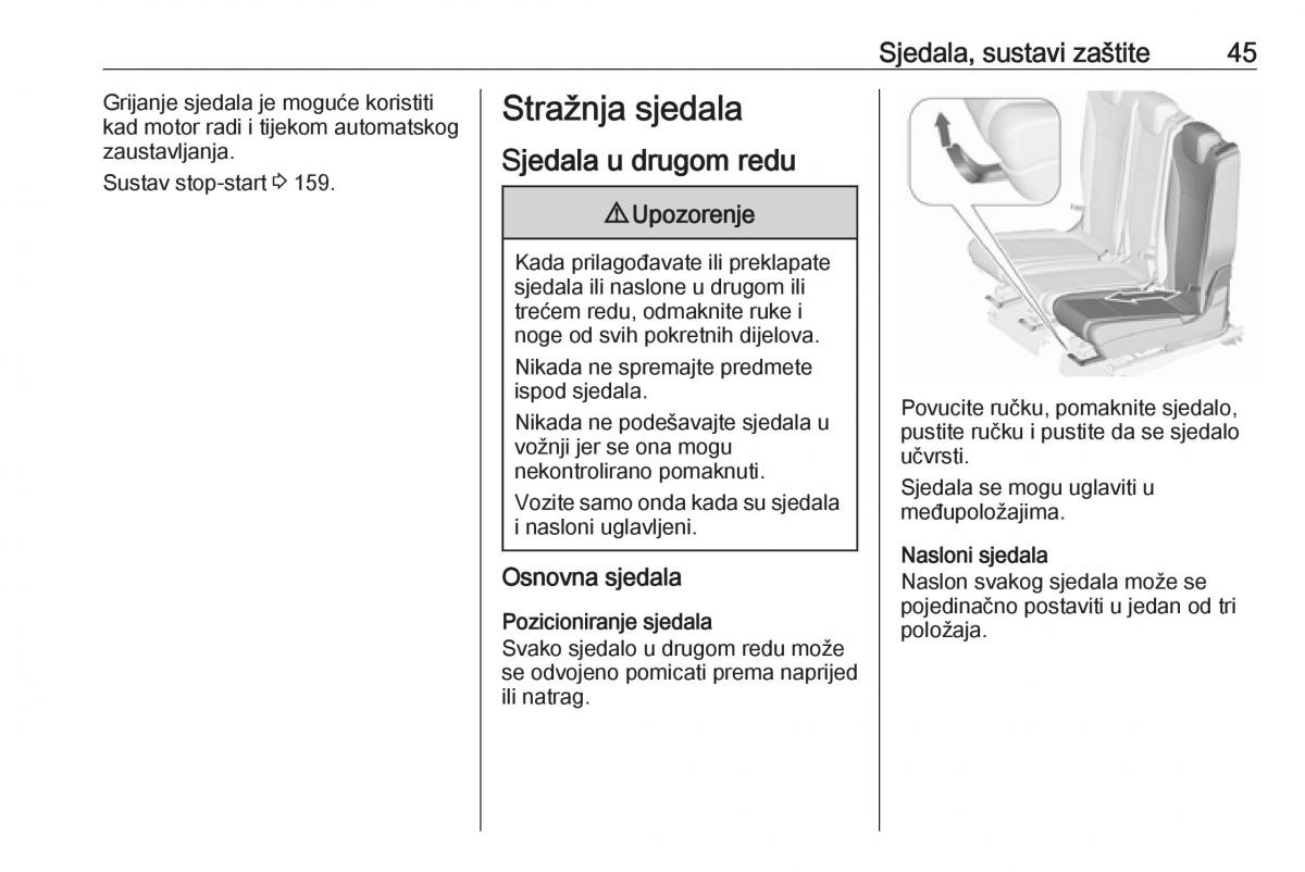 Opel Zafira C FL vlasnicko uputstvo / page 47