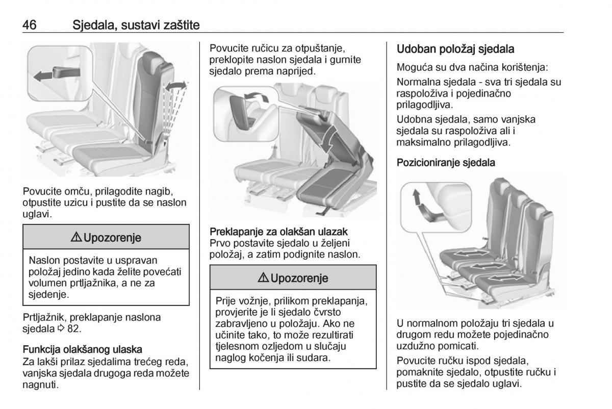 Opel Zafira C FL vlasnicko uputstvo / page 48