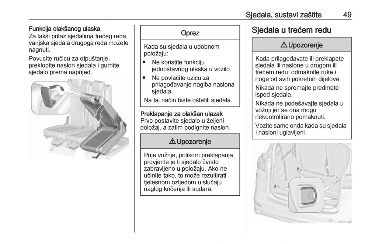 Opel Zafira C FL vlasnicko uputstvo / page 51