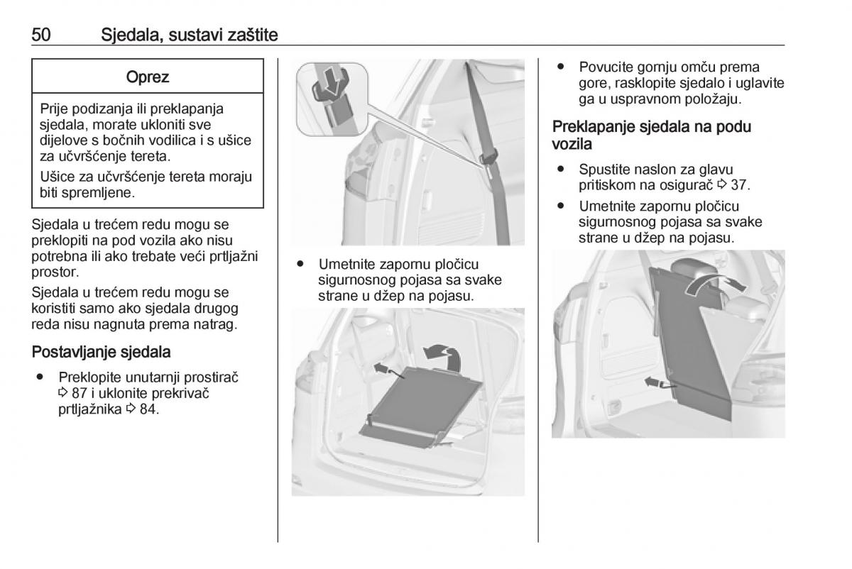 Opel Zafira C FL vlasnicko uputstvo / page 52