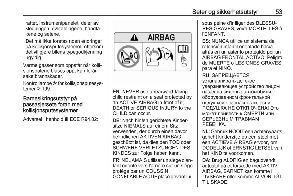 manual  Opel Zafira C FL bruksanvisningen / page 55