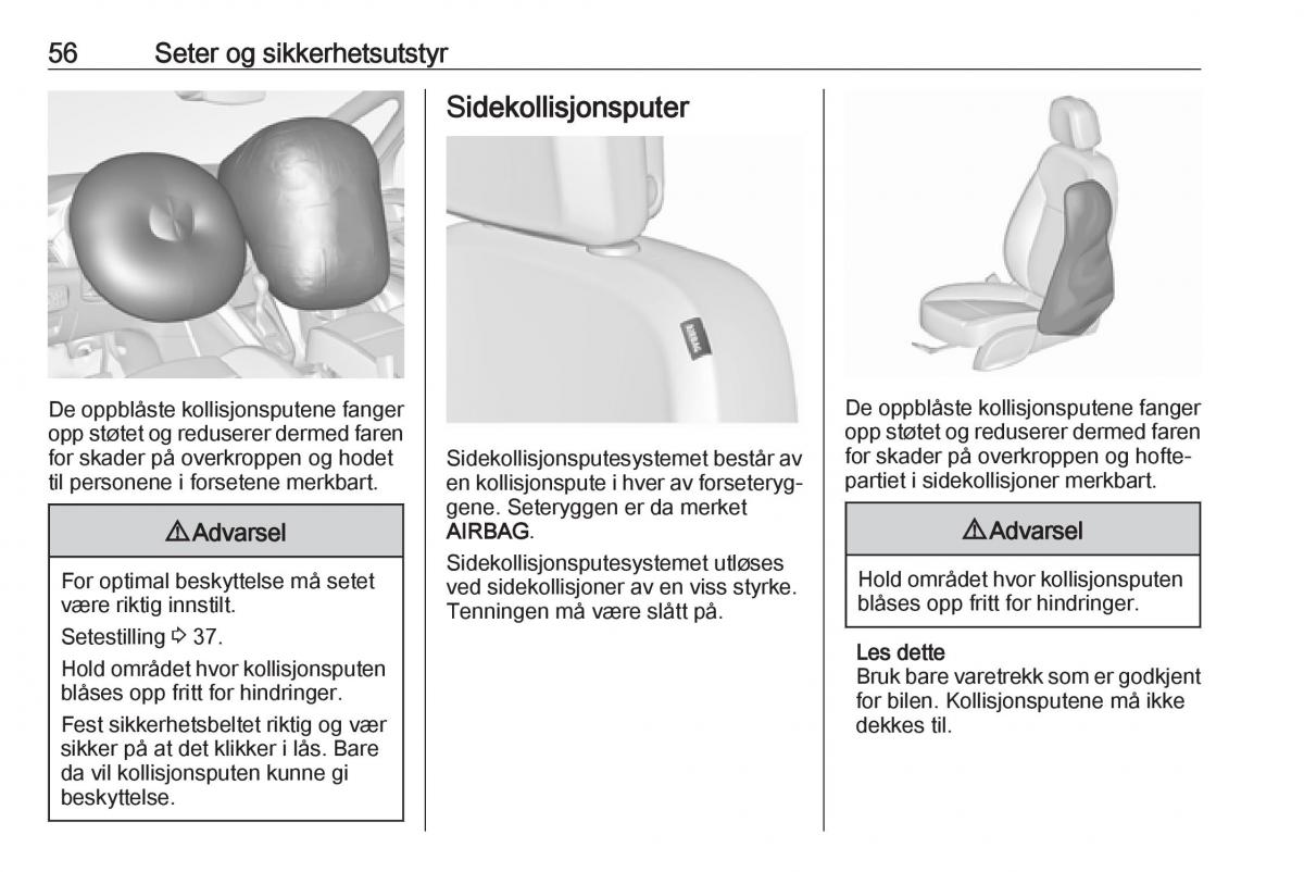 manual  Opel Zafira C FL bruksanvisningen / page 58