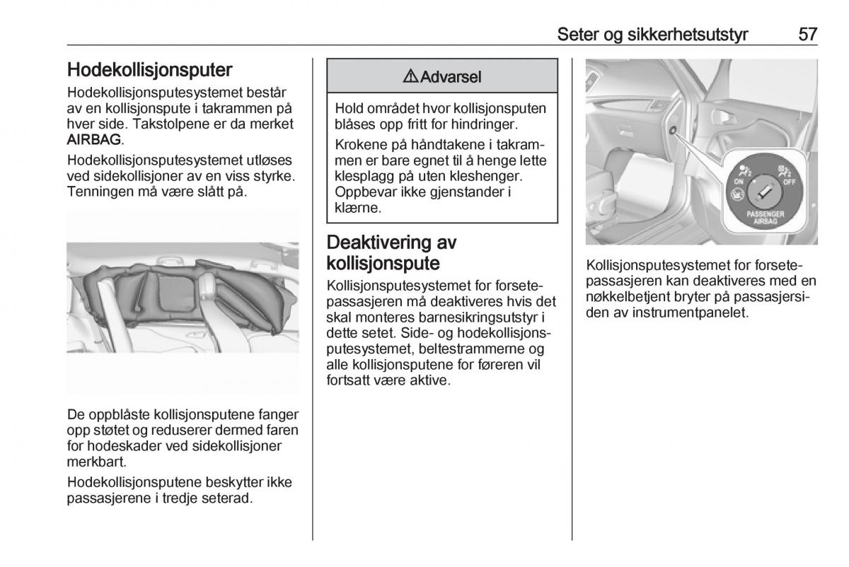 manual  Opel Zafira C FL bruksanvisningen / page 59