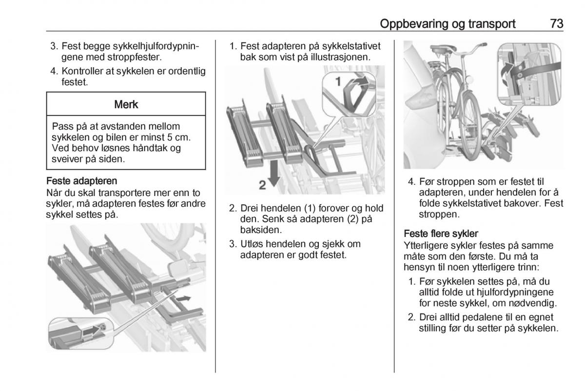 manual  Opel Zafira C FL bruksanvisningen / page 75