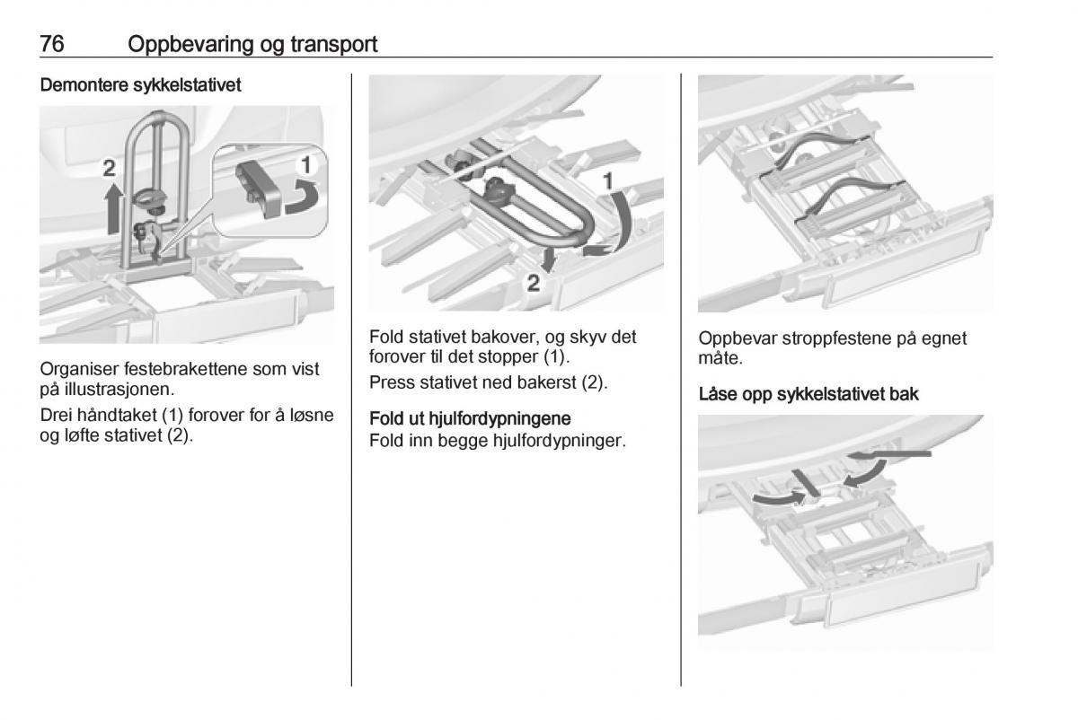 manual  Opel Zafira C FL bruksanvisningen / page 78