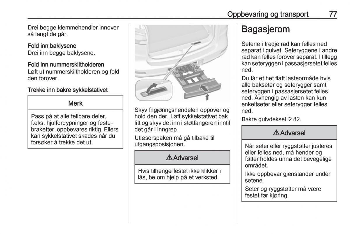 manual  Opel Zafira C FL bruksanvisningen / page 79