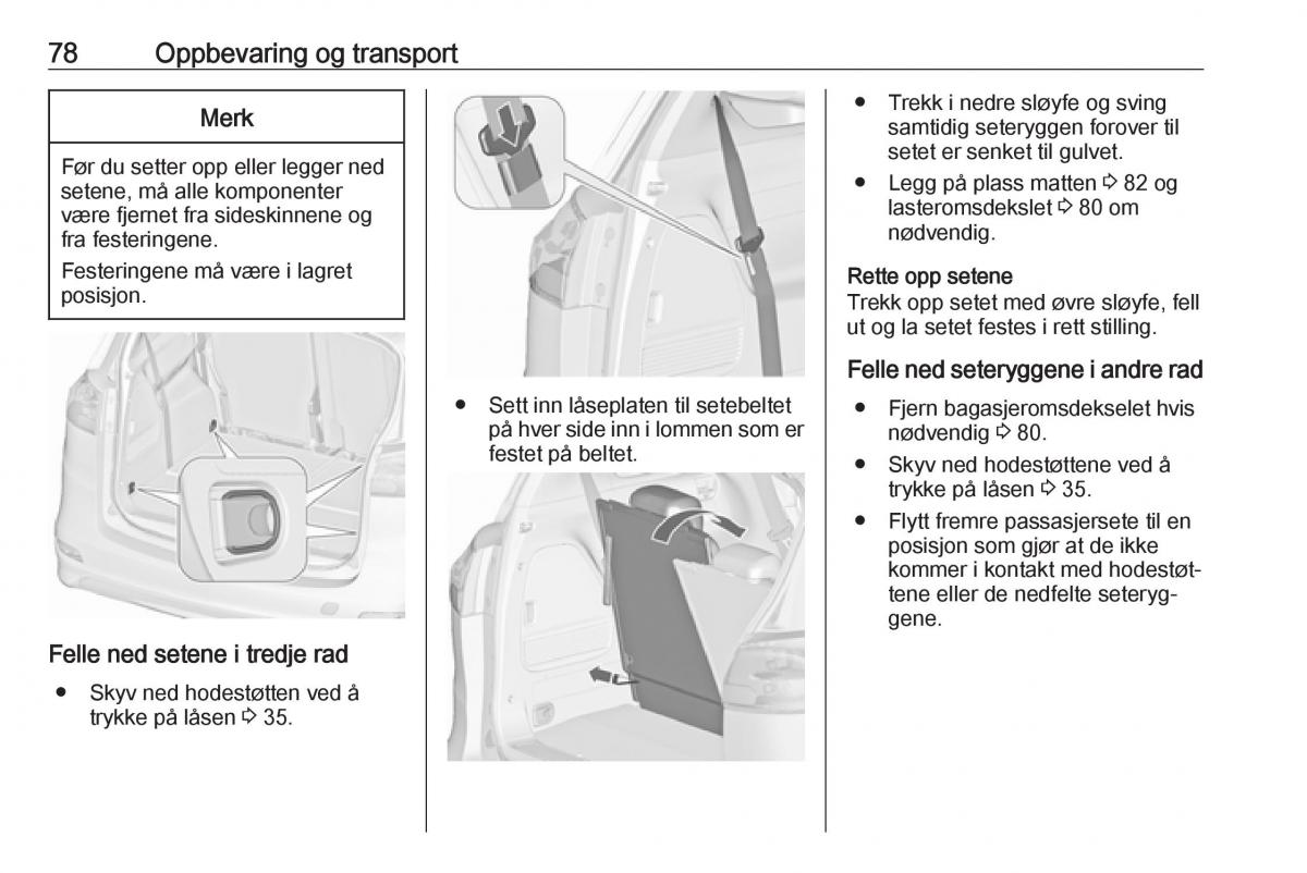 manual  Opel Zafira C FL bruksanvisningen / page 80