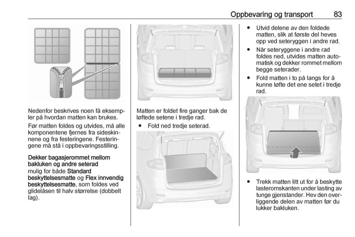 manual  Opel Zafira C FL bruksanvisningen / page 85