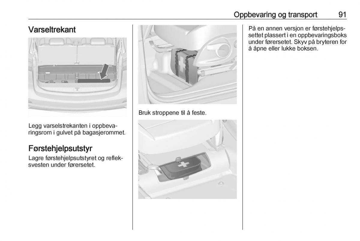 manual  Opel Zafira C FL bruksanvisningen / page 93