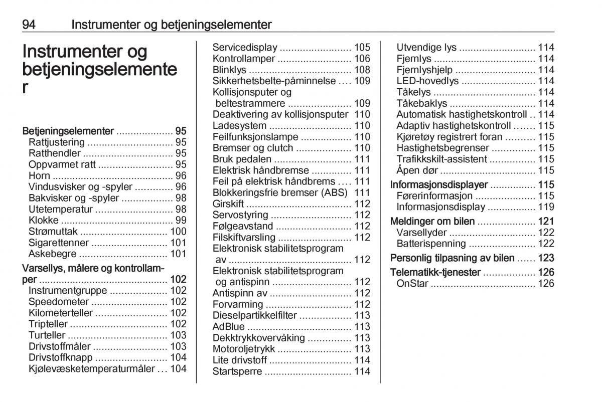 manual  Opel Zafira C FL bruksanvisningen / page 96