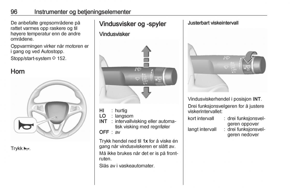 manual  Opel Zafira C FL bruksanvisningen / page 98