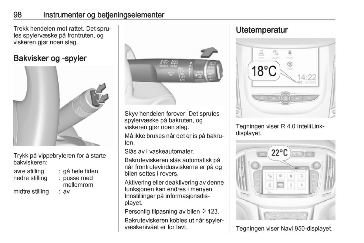 manual  Opel Zafira C FL bruksanvisningen / page 100