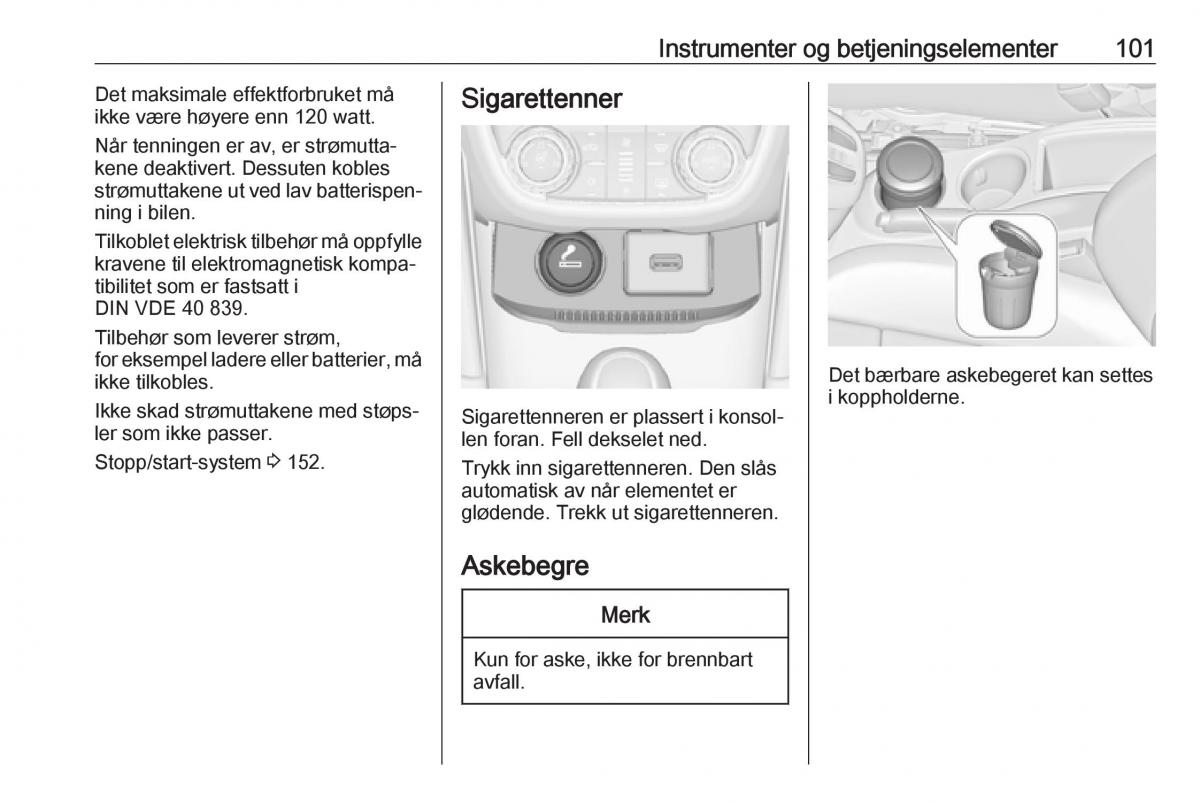 manual  Opel Zafira C FL bruksanvisningen / page 103