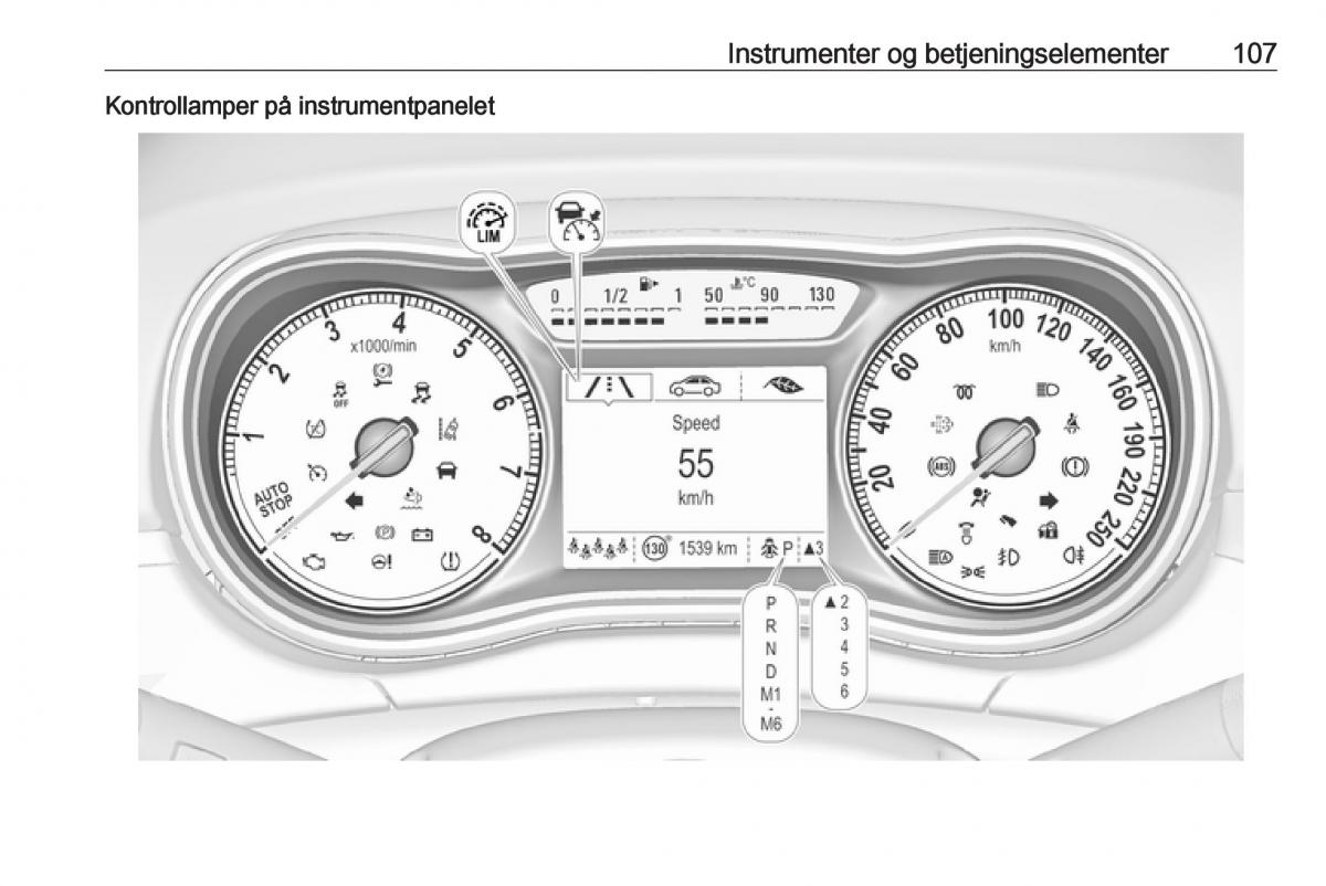 Opel Zafira C FL bruksanvisningen / page 109