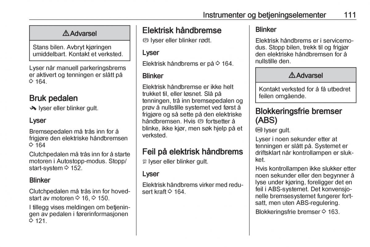 manual  Opel Zafira C FL bruksanvisningen / page 113