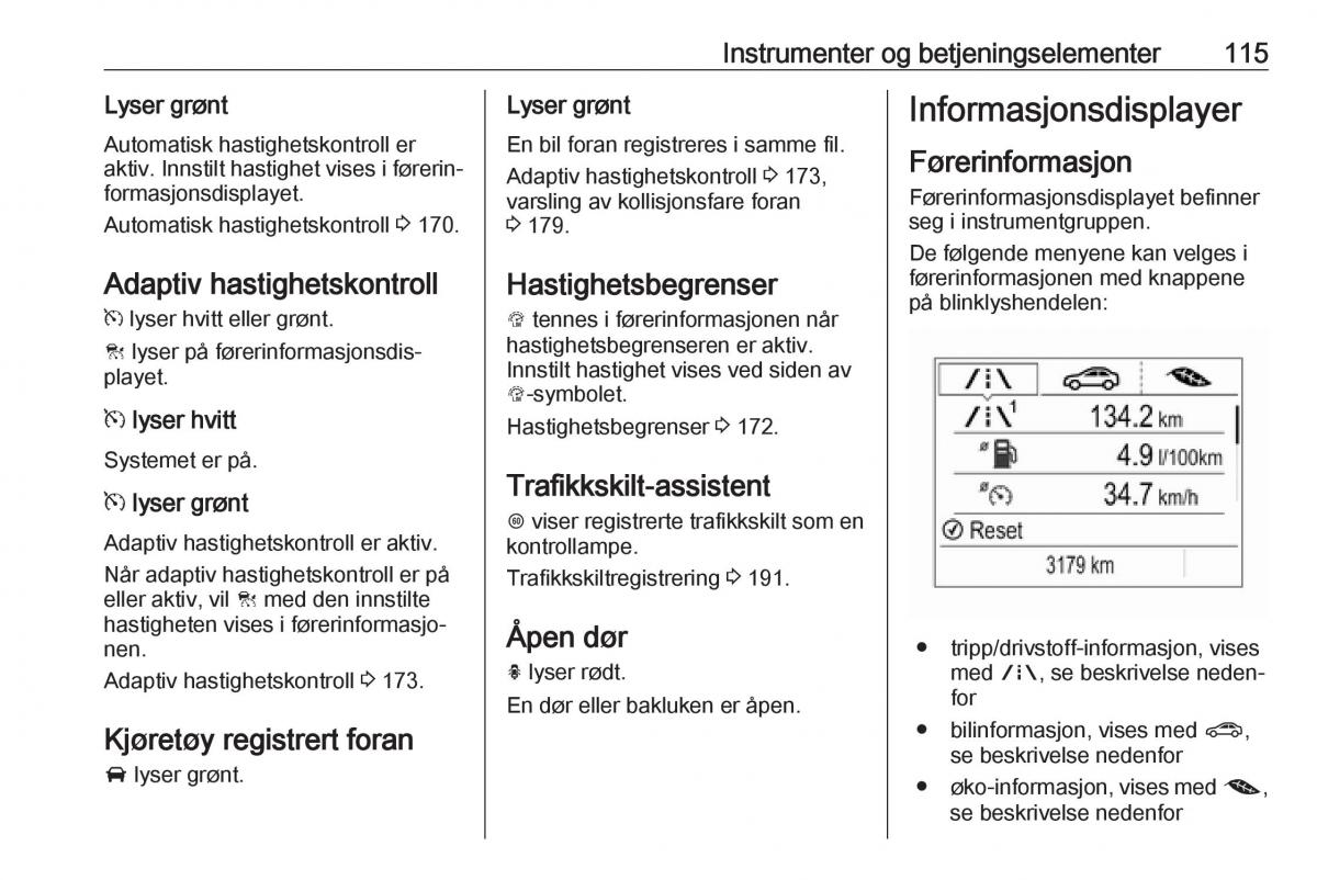 manual  Opel Zafira C FL bruksanvisningen / page 117