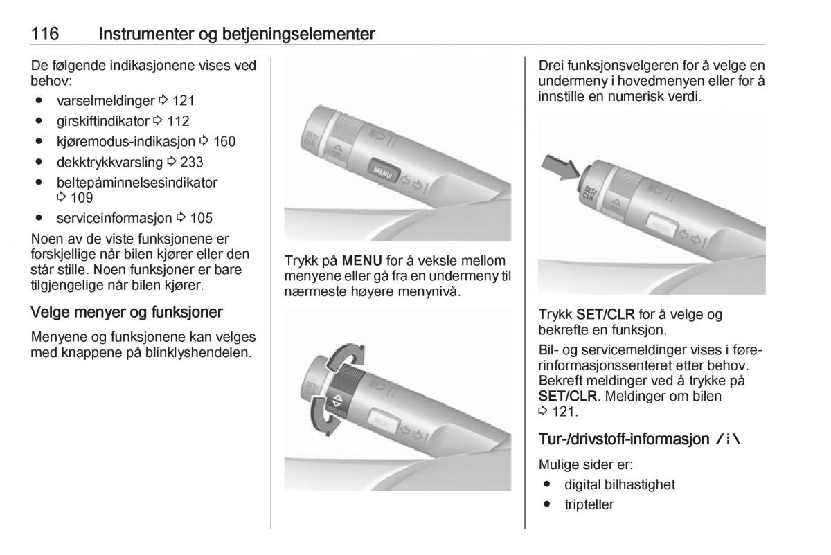 manual  Opel Zafira C FL bruksanvisningen / page 118