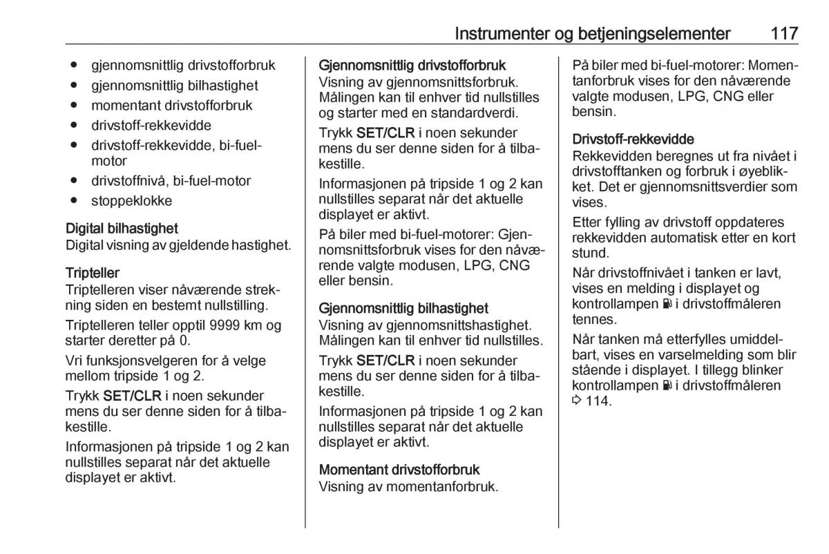 manual  Opel Zafira C FL bruksanvisningen / page 119