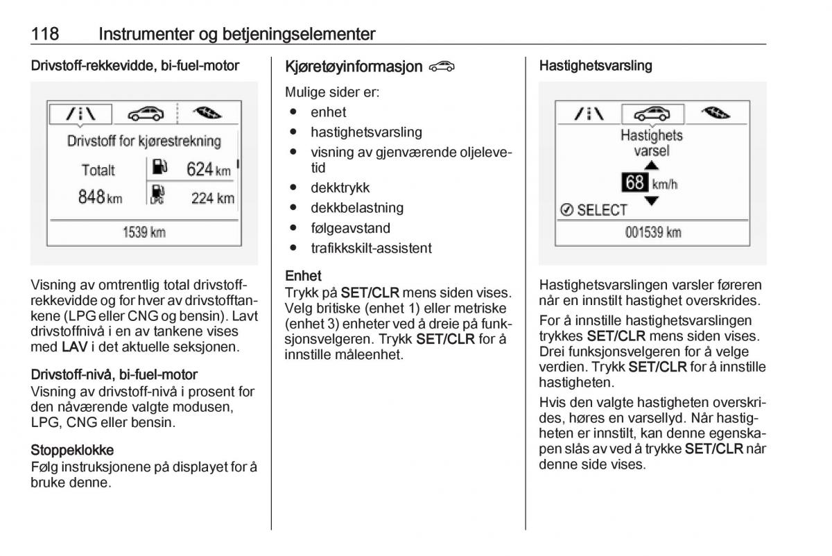 Opel Zafira C FL bruksanvisningen / page 120