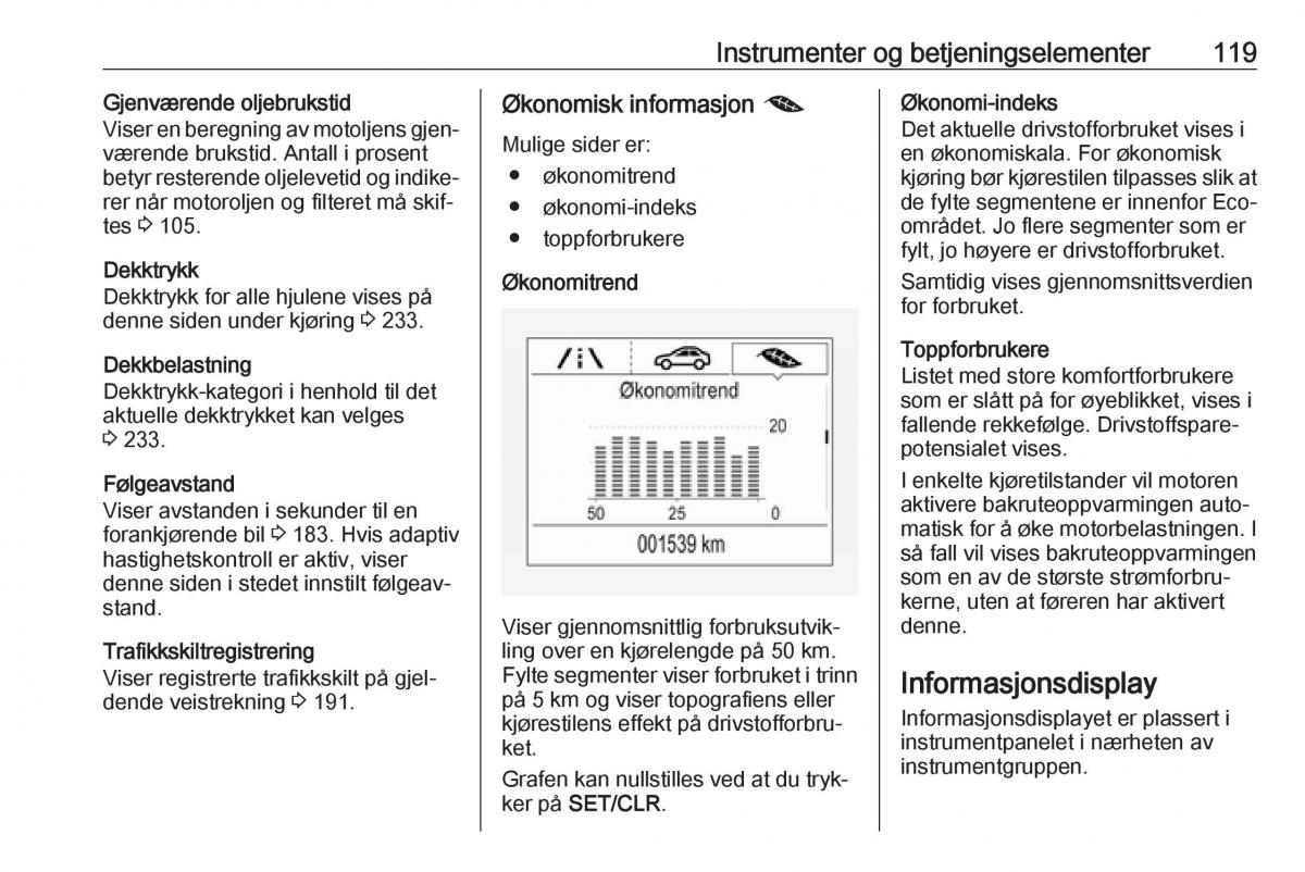 manual  Opel Zafira C FL bruksanvisningen / page 121