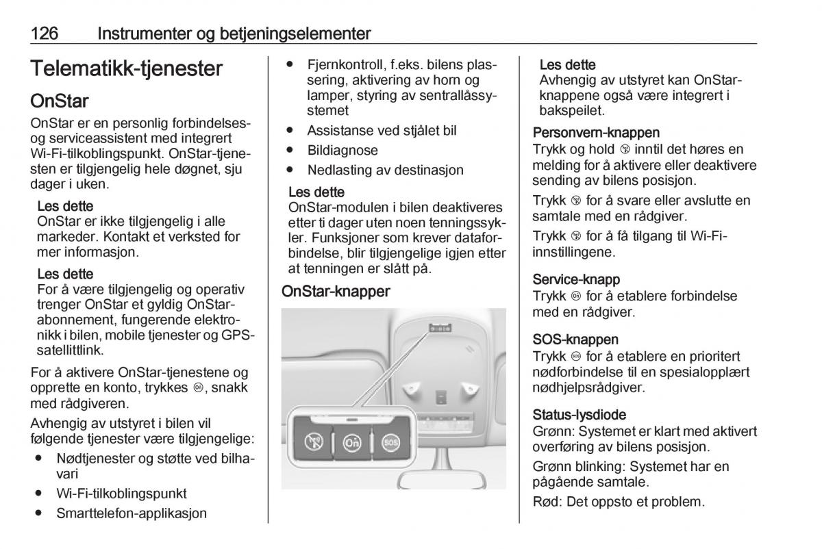 manual  Opel Zafira C FL bruksanvisningen / page 128