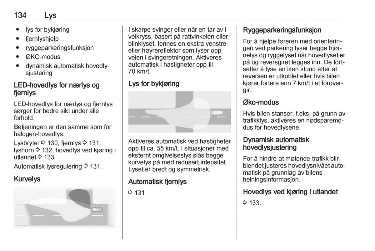 manual  Opel Zafira C FL bruksanvisningen / page 136