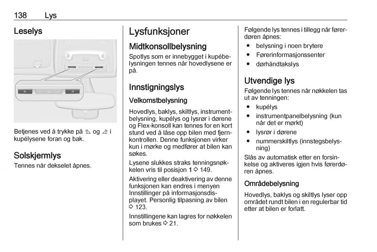 manual  Opel Zafira C FL bruksanvisningen / page 140