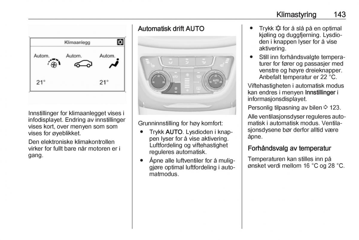 manual  Opel Zafira C FL bruksanvisningen / page 145