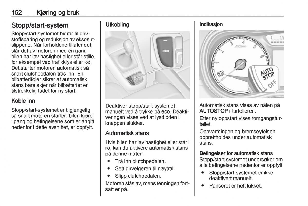 manual  Opel Zafira C FL bruksanvisningen / page 154