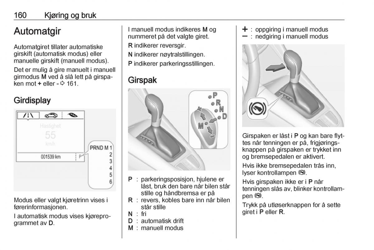 manual  Opel Zafira C FL bruksanvisningen / page 162