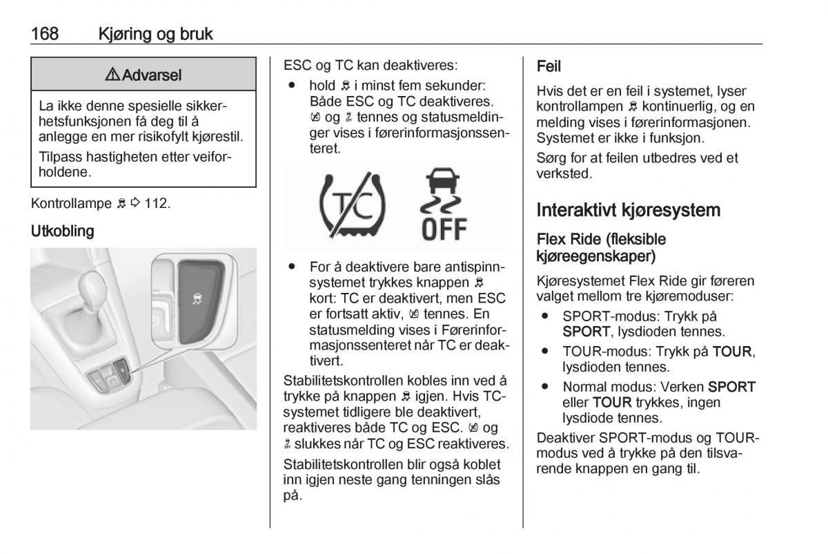 manual  Opel Zafira C FL bruksanvisningen / page 170