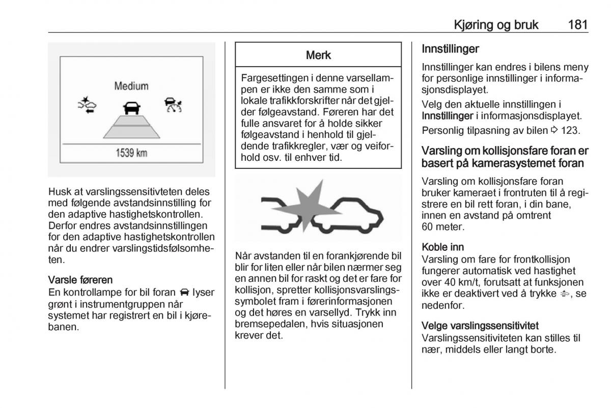 manual  Opel Zafira C FL bruksanvisningen / page 183