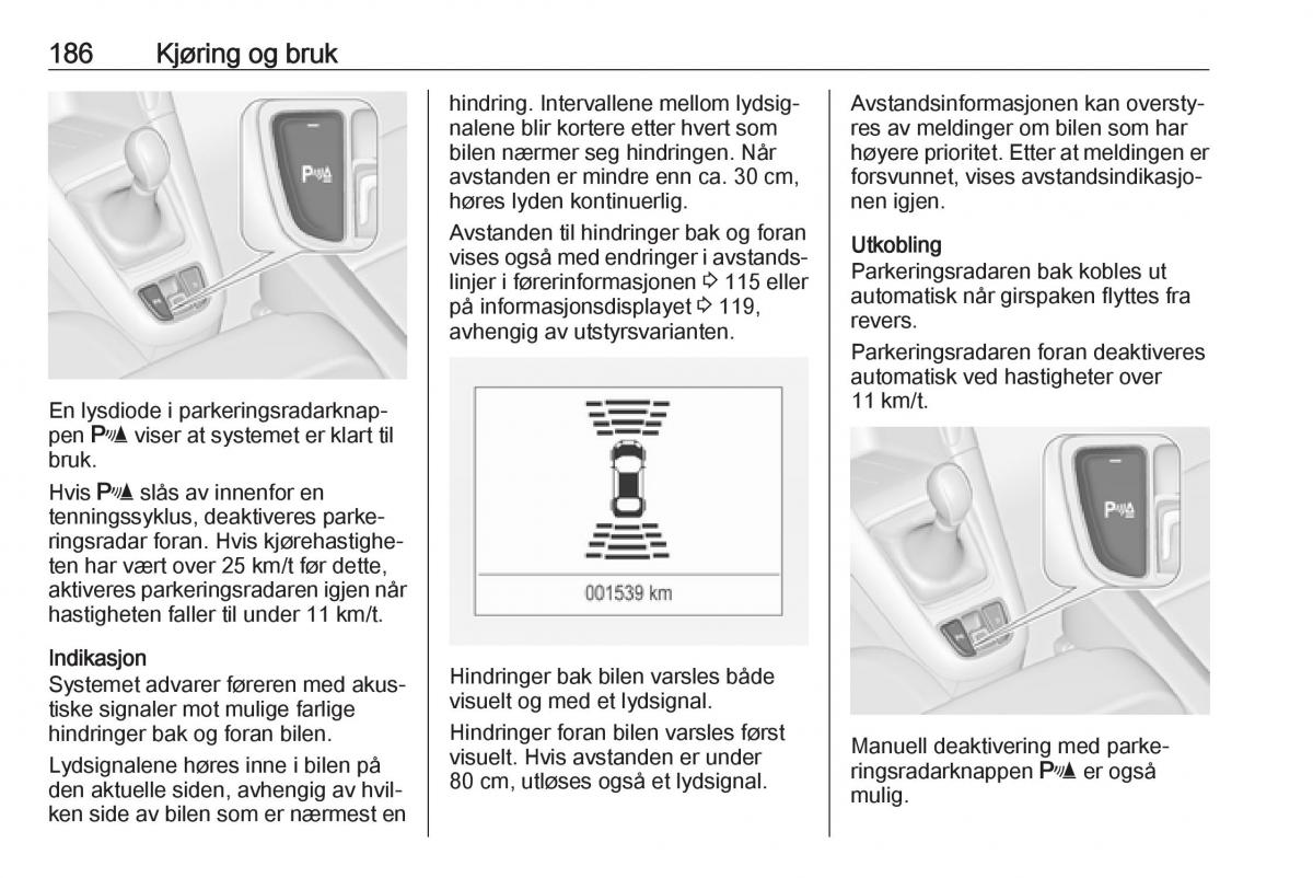 manual  Opel Zafira C FL bruksanvisningen / page 188