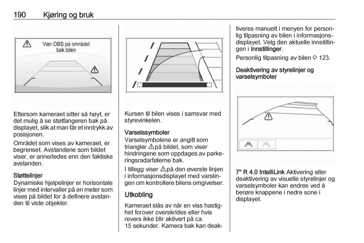 manual  Opel Zafira C FL bruksanvisningen / page 192