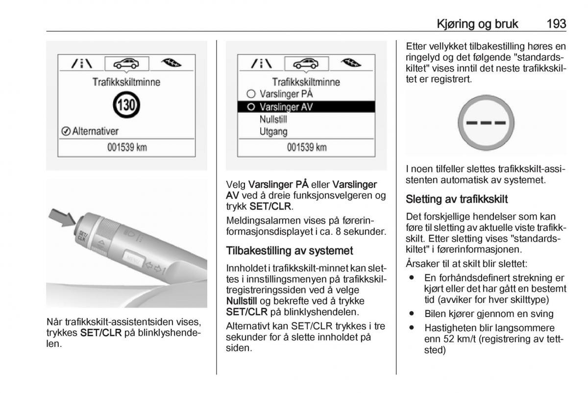 Opel Zafira C FL bruksanvisningen / page 195