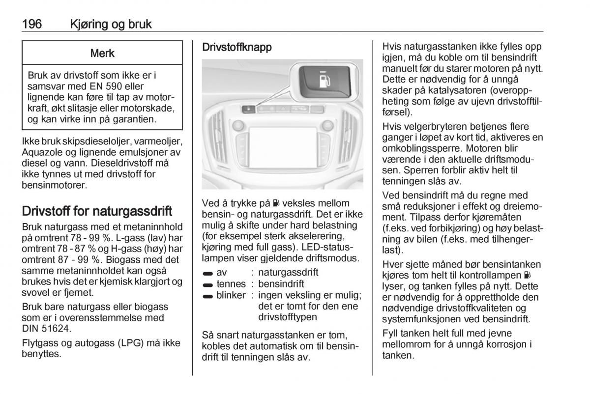 manual  Opel Zafira C FL bruksanvisningen / page 198